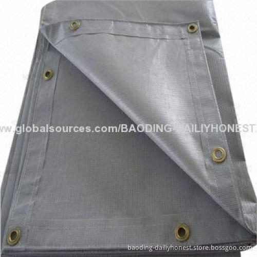 Fireproof PVC mesh sheet for building construction use, 1.8x5.1 with eyelet